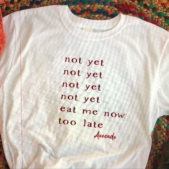 Not Yet Avocado T-shirt - Picture 1 of 1